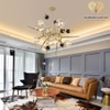 Diamond Lighting Đèn chùm chao bi vàng đen - DCH180