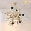 Diamond Lighting Đèn chùm chao bi vàng đen - DCH180