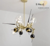 Diamond Lighting Đèn chùm chao bi vàng đen - DCH180