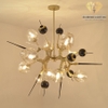 Diamond Lighting Đèn chùm chao bi vàng đen - DCH180