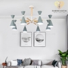 Diamond Lighting Đèn chùm thân gỗ chụp sắt nhiều màu - DCH270