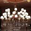 DIAMOND LIGHTING ĐÈN CHÙM HỢP KIM CỔ ĐIỂN VÀNG TRẮNG - DC 1740