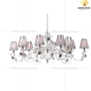 DIAMOND LIGHTING ĐÈN CHÙM ANGELICA PHA LÊ CỔ ĐIỂN XÁM - DC 1631/CH12