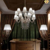 DIAMOND LIGHTING ĐÈN CHÙM HỢP KIM CỔ ĐIỂN BẠC TRẮNG - DC 1879/CH16