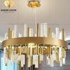 DIAMOND LIGHTING ĐÈN CHÙM BELLARIA PHA LÊ TRÒN HIỆN ĐẠI VÀNG TRẮNG - DCHD 1111L