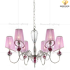 DIAMOND LIGHTING ĐÈN CHÙM PHA LÊ CỔ ĐIỂN HỒNG - DC 1774