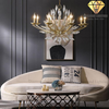 DIAMOND LIGHTING ĐÈN CHÙM LILY PHA LÊ LUXURY HIỆN ĐẠI VÀNG TRẮNG - DCHD 1100G