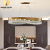 DIAMOND LIGHTING ĐÈN CHÙM AIMEE PHA LÊ OVAL HIỆN ĐẠI TRẮNG VÀNG - DCHD 1200Y