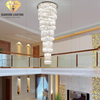 DIAMOND LIGHTING ĐÈN CHÙM THÔNG TẦNG PHA LÊ HIỆN ĐẠI TRẮNG - DC 1100P