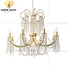 DIAMOND LIGHTING ĐÈN CHÙM GAETANO PHA LÊ TÂN CỔ ĐIỂN VÀNG TRẮNG - DC 1110S