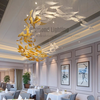 DIAMOND LIGHTING ĐÈN CHÙM LÁ PHA LÊ HỔ PHÁCH HIỆN ĐẠI TRẮNG VÀNG - DCNT 6617