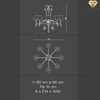 DIAMOND LIGHTING ĐÈN CHÙM HỢP KIM CỔ ĐIỂN VÀNG TRẮNG - DC 1740