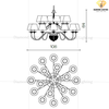 DIAMOND LIGHTING ĐÈN CHÙM HỢP KIM TÂN CỔ ĐIỂN VÀNG ĐỎ - DC 1460/CH5