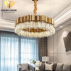 DIAMOND LIGHTING ĐÈN CHÙM JAFARI THUỶ TINH TRÒN HIỆN ĐẠI VÀNG TRẮNG - DCHD 1100I