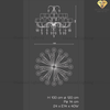 DIAMOND LIGHTING ĐÈN CHÙM HỢP KIM CỔ ĐIỂN VÀNG TRẮNG - DC 1740