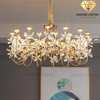 DIAMOND LIGHTING ĐÈN CHÙM HOA OLANDER PHA LÊ HIỆN ĐẠI VÀNG TRẮNG - DCHD 110C