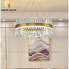 DIAMOND LIGHTING ĐÈN CHÙM ALDOUS PHA LÊ TRÒN HIỆN ĐẠI VÀNG TRẮNG - DCHD 1200D