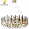 DIAMOND LIGHTING ĐÈN CHÙM PHA LÊ CAO CẤP HIỆN ĐẠI VÀNG XÁM - DCCC 2243
