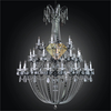 DIAMOND LIGHTING ĐÈN CHÙM  NẾN PHA LÊ TRUNG CỔ CỔ ĐIỂN ĐEN TRẮNG - CN 1918