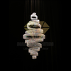 DIAMOND LIGHTING ĐÈN CHÙM PHA LÊ XOẮN ỐC DÀI HIỆN ĐẠI TRẮNG - DTTT 8824