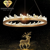 DIAMOND LIGHTING ĐÈN CHÙM PHA LÊ HIỆN ĐẠI VÀNG TRẮNG - DCCC 2214