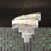 DIAMOND LIGHTING ĐÈN CHÙM PHA LÊ THIẾT KẾ XOẮN ỐC HIỆN ĐẠI VÀNG TRẮNG - DTTT 8816