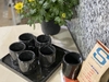 STONE PRODUCT - BLACK MARBLE TEA CUP SET