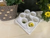 STONE PRODUCT - WHITE MARBLE TEA CUP SET