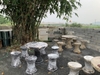 STONE PRODUCT - 6-STOOL TABLE SET