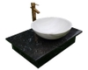 NATURAL STONE LAVABO TABLE - BLACK MARBLE LT01