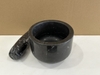 REAL MARBLE - MORTAR & PESTLE - EX03 - BLACK