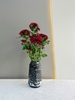 REAL MARBLE - FLOWER VASE - BH15 - BLACK