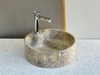 NATURAL STONE BATHROOM BASIN - ROUND VESSEL
