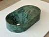 NATURAL STONE BATHROOM BASIN - OVAL CARVED