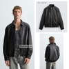 AK2629 - Z.RA FAUX LEATHER BOMBER JACKET