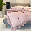 LỤA Tencel Dâu Strawberry hồng 4 món