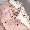 LỤA Tencel Dâu Strawberry hồng 4 món