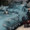 LỤA THÊU LÔNG VŨ XANH 4 món