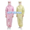 Bộ quần áo phòng sạch liền thân có mũ chống tĩnh điện