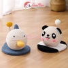 Bàn cào tròn cute gắn bông lo xo 25*20*16cm - Cutepets