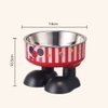 Bát ăn cho chó mèo hoạt hình bàn chân lòng inox 14*10.5cm
