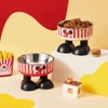 Bát ăn cho chó mèo hoạt hình bàn chân lòng inox 14*10.5cm