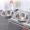 Bát inox cho chó cài lồng khung inox - CutePets