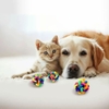 Đồ chơi cho chó mèo bóng 7 màu gắn chuông – CutePets