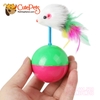 Đồ chơi cho mèo bóng lật đật gắn chuột lông cho mèo vời - Cutepets