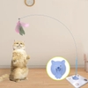 Đồ chơi mèo cần câu cán thép đế mút sàn - tự chơi không cần Sen (dài 90cm) - Cutepets