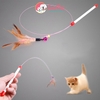 Đồ chơi cần câu thép gắn lông cho Mèo - Cutepets
