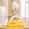 Đồ chơi cho mèo hình nơ kèm lò so lông vũ 20*28cm