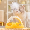 Đồ chơi cho mèo hình nơ kèm lò so lông vũ 20*28cm