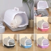 Nhà vệ sinh hoặc khay vệ sinh mèo tai mèo, cửa in vết chân 50x35x35cm - Cutepets